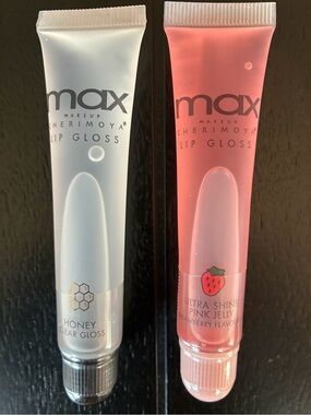 Max Makeup Cherimoya Lip Gloss Duo | Honey & Pink Jelly